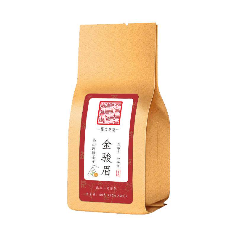 張大花記 金骏眉 红茶 三角茶包 小包装 浓香型 福建红茶 20小泡