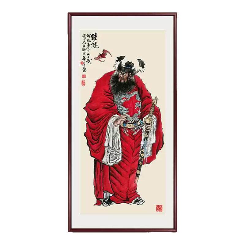 钟馗镇宅图玄关装饰画客厅过道