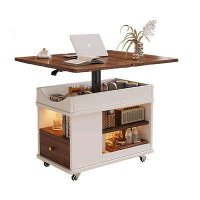 可移动升降茶几桌小推车阳台客厅沙发旁侧边的茶水柜床头置物窄柜