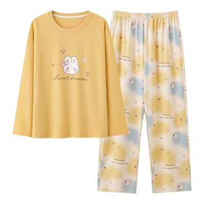 睡衣女款2025年新款春秋季纯棉