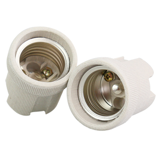 家用普通E27E14陶瓷塑料灯泡灯笼吊灯头灯座螺口带线带圈防水