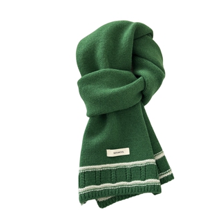 小香风白色保暖围巾女冬季高级感100%纯羊毛短款围脖男情侣款护颈