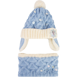 韩国winghouse儿童秋冬季帽子女童宝宝可爱保暖护耳帽子围脖套装