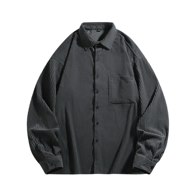 班尼路秋冬宽松加绒加厚衬衫男士