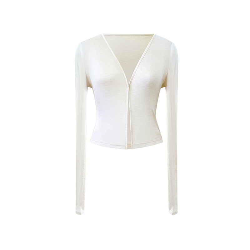 THE SWAN司凰轻奢 薄如蝉翼 夏日冰感柔柔针织上衣女百搭开衫防晒