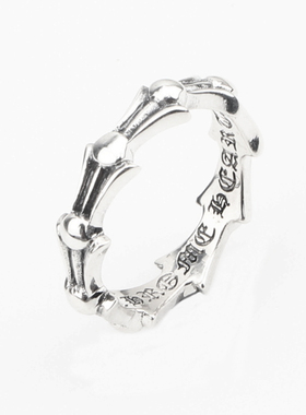 十字花尾情侣纯银日韩复古戒指