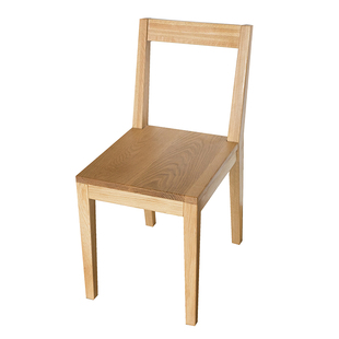 无即所有 极简方椅日式北欧 实木原木白橡木黑胡桃椅子餐桌椅