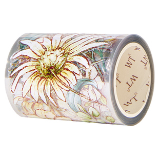 WT原创胶带 花与兔 花与蝶 花朵春日氛围模切特油和纸胶带贴纸INS