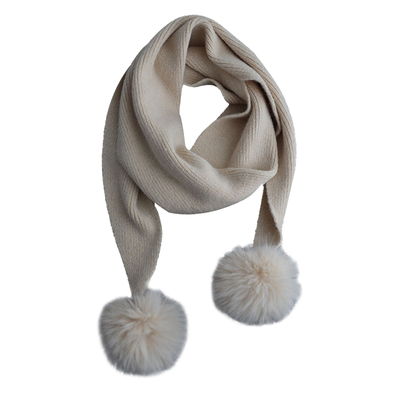 盈妹比邻星毛球纯色围巾女冬季