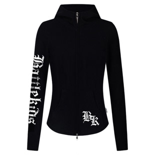 SREK美式复古字母印花连帽卫衣女秋季新款宽松休闲百搭长袖上衣