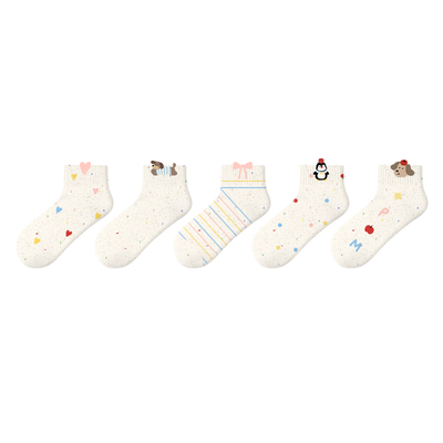 派米卡通袜子女夏季可爱浅口短袜