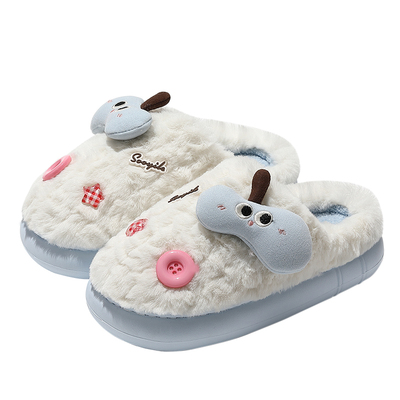 小苹果棉拖鞋女静音毛绒保暖