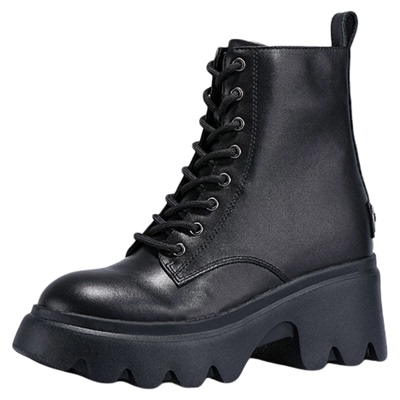 艾今9.5cm增高超轻简约马丁靴女