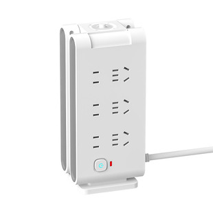 苏士赫尔摩立式折叠+夜灯三层多功能充电站-2USB1C插排插线板1.8m