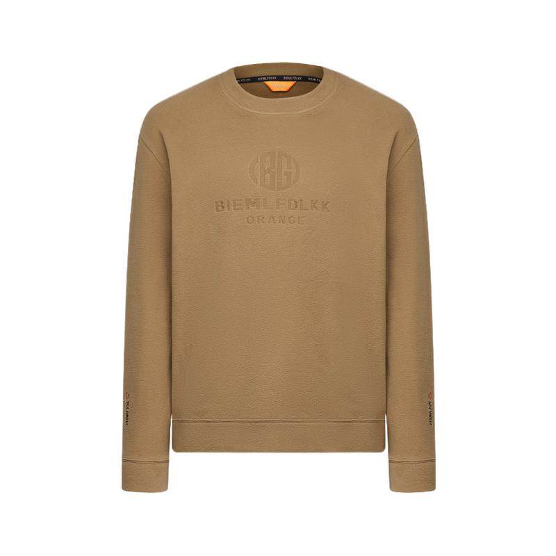 【Polartec热力宝】比音勒芬秋冬季男士轻盈保暖加绒圆领长袖T恤