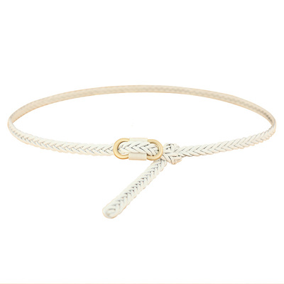 编织设计！真皮牛皮女腰带百搭