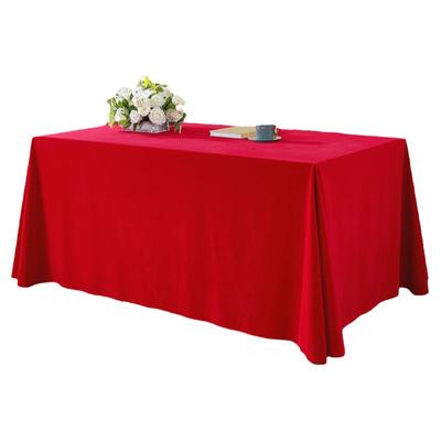 高档磨砂绒会议桌布桌套定制logo