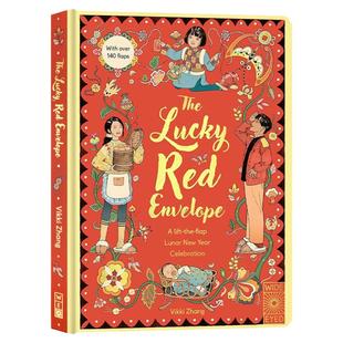 幸运小红包 英文原版绘本 Lucky Red Envelope Chinese New Year Fun China趣读中华年衣设计师144处翻翻页中国新年农历春节礼物书