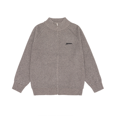 追素TS毛衣男针织衫立领刺绣开衫