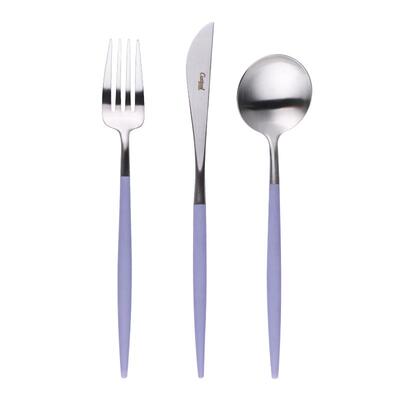 Cutipol不锈钢西餐具刀叉勺紫银