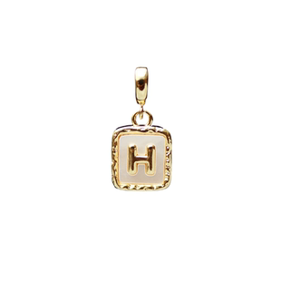 任意可掰扣天然方形贝母H形项链吊坠DIY珍珠项坠活扣可拆卸任意扣