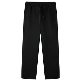 太平鸟男装休闲裤冬季宽松直筒运动黑色长裤宽松户外印花卫裤潮