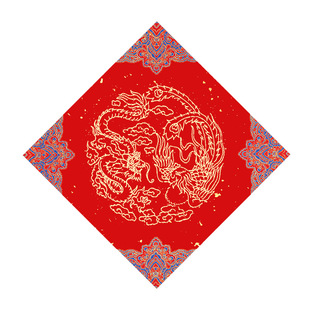 本悦特惠100张装加厚福字纸空白手写福字红纸春字对联纸批发宣纸春联斗方高档蜡染万年红纸烫金新年门贴自写