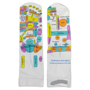 穴位袜子男女男足底足疗养生脚疗反射区经络袜中筒袜子男女同款