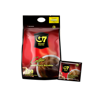 越南原装进口g7美式咖啡速溶黑咖啡粉0脂燃减官方正品提神100袋装