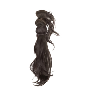 假发辫子女鞠婧祎同款假发抓夹温婉侧马尾仿真发新中式假发辫马尾