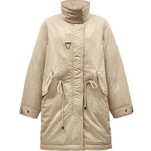 【ONLY奥莱】冬季新款90白鸭绒极简风立领派克长款羽绒服女