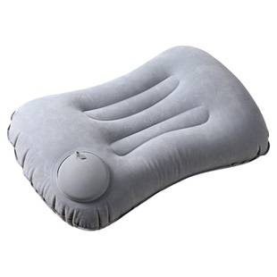 按压充气枕头飞机高铁长途坐车护腰靠垫户外旅行露营折叠便携枕头