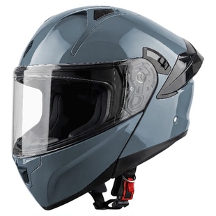 艾狮头盔揭面盔男士3c认证四季防雾带蓝牙耳机双镜片机车全盔踏板