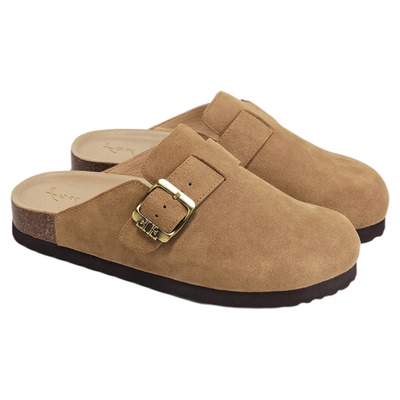 fed复古半拖夏季新款女鞋软底包头拖鞋厚底勃肯鞋女S0609-YLA629