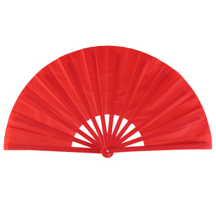 功夫扇子响扇太极武术竹骨红色中华中国风成人儿童跳舞蹈折扇定制