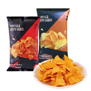 印尼进口莱纳玉米片140g香辣烧烤味网红休闲儿童膨化薯片零食大包