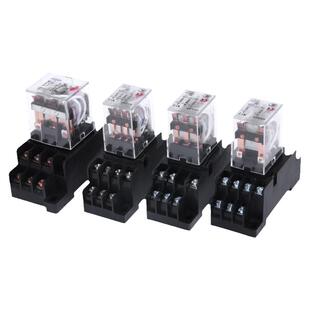 小型中间继电器220v交流24v12伏直流8脚14脚HH52P54带灯底座MY2NJ