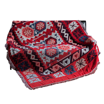 北欧美式四季棉麻防滑沙发巾