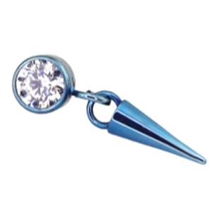 Shinma F-136钛合金锆石尖锥挂坠土酷朋克穿刺耳钉唇钉耳骨钉耳饰