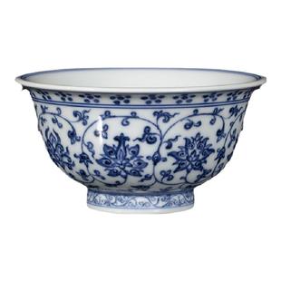 钟家窑主人杯单杯 手绘青花柴窑永乐压手杯景德镇茶杯陶瓷品茗杯