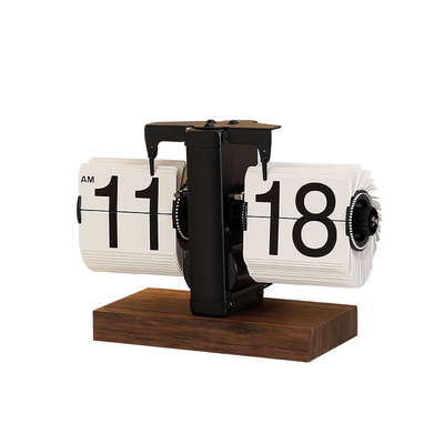 轻奢自动翻页时钟桌面装饰品摆件