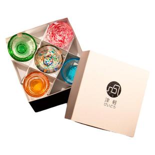 aderia日式清酒杯子津轻玻璃杯日本石冢硝子清酒酒具礼盒套装高端