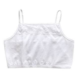 蕾丝吊带纯棉抹胸黑色防走光裹胸内衣短款小背心灰色夏季女装白色