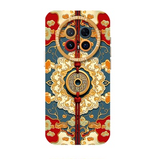 山鬼花钱适用oppofindx9手机壳findx8Ultra轻国风7pro新款6复古5高级感4小众3硅胶OPPO男女保护套外壳软s十+