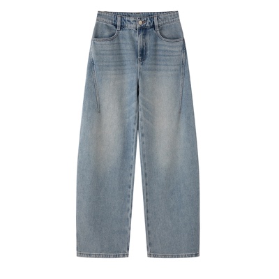 艾诺丝2026春季弯刀裤牛仔裤女