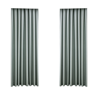 轻奢高档窗帘遮光客厅卧室北欧简约现代浅绿色高精密定制2025新款