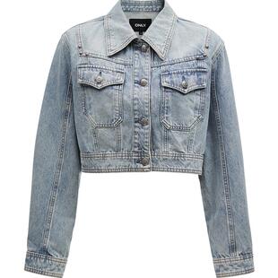 ONLY冬季活力俏皮水洗短款长袖夹克牛仔外套女|124354002