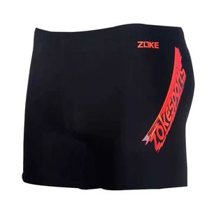 Zoke洲克三角裤男童专业训练竞技比赛儿童三角游泳裤健身长训卡通