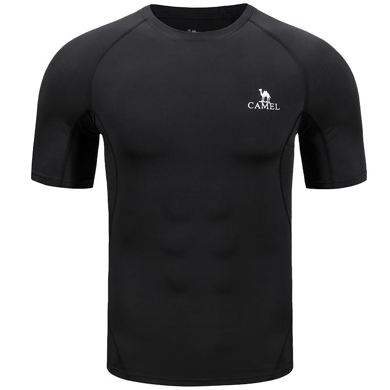 骆驼健身房长袖运动服跑步五件套男士