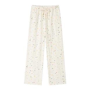 纯棉纱布睡裤双层纱女款秋春长裤家居裤夏睡衣裤子可外穿2026新款